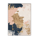 TPFLiving Luxus Poster Leinwand / Abstrakte Malerei in Rosa, Beige, Gold, Schwarz / 3 Motive in 7 verschiedene Größen - OHNE Rahmen - Modell TPFL-LW-41-MOT670-3